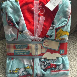 Disney Men's Large 100 year Mickey Mouse & Friends Matching 2pc Pajama Set